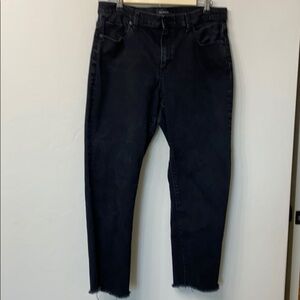 Halogen black straight leg crop jeans size 32